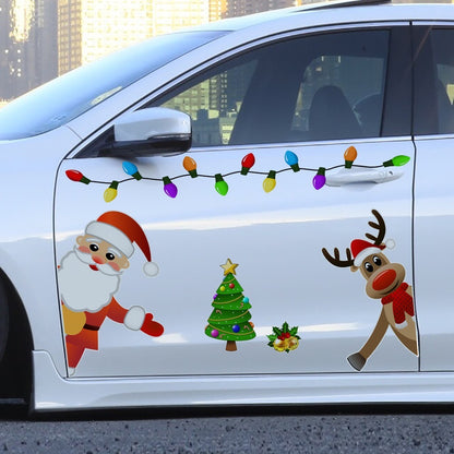 Christmas Reflective Magnetic Car Decoration Set