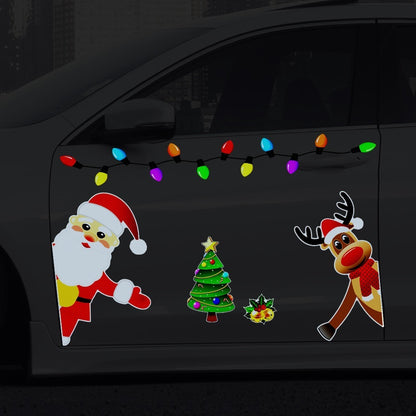 Christmas Reflective Magnetic Car Decoration Set