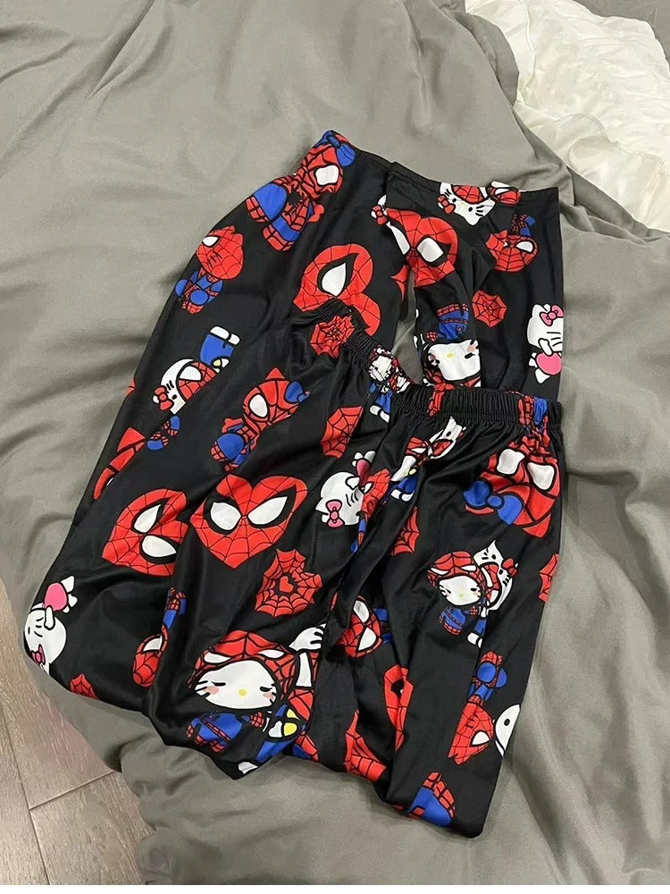 CozyComics™  - H.Kitty x Spiderman Loose Pajama Pants