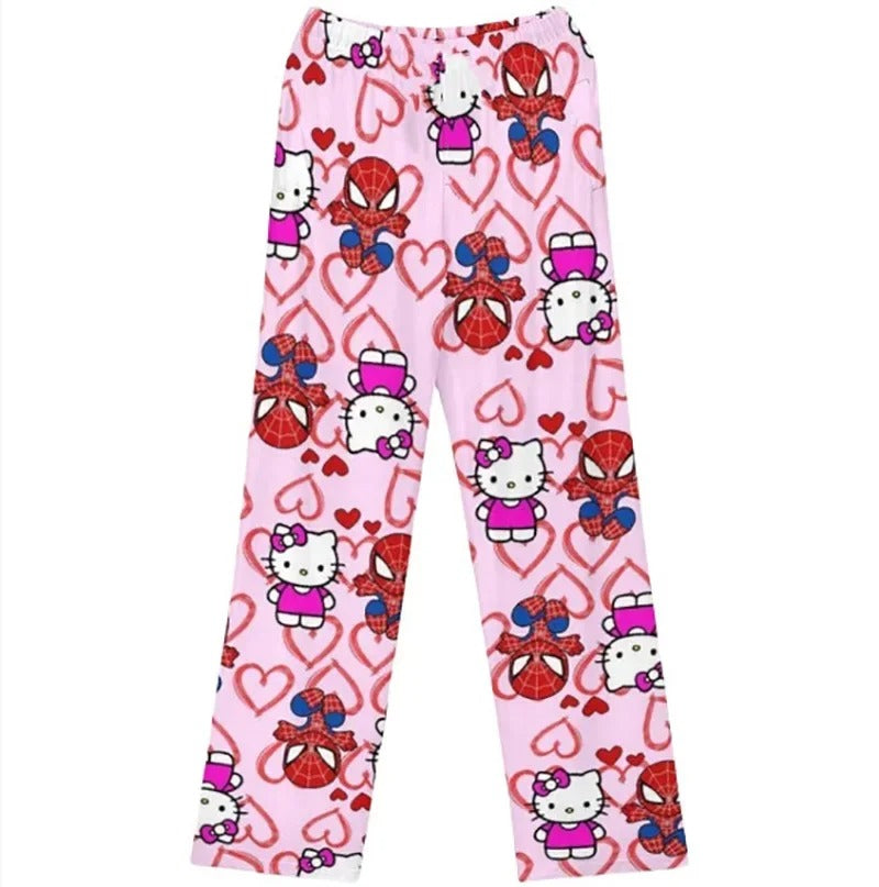 CozyComics™  - H.Kitty x Spiderman Loose Pajama Pants